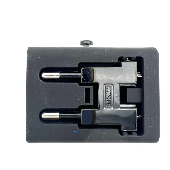 Travel Adapter with Dual USB Charger Black Supports USA Australia UK Europe NIB - Picture 4 of 12